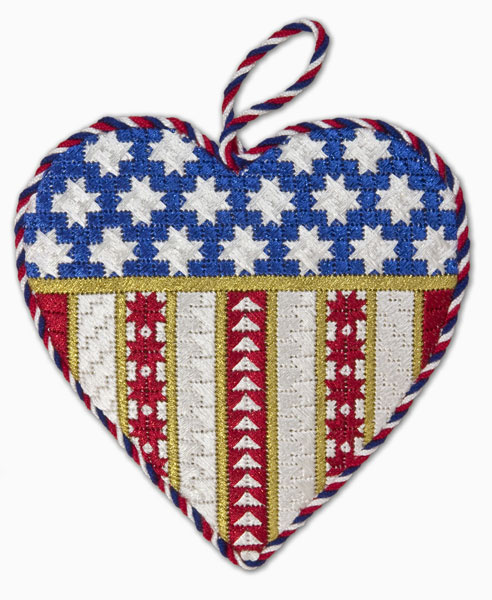 Patriotic Heart Ornament